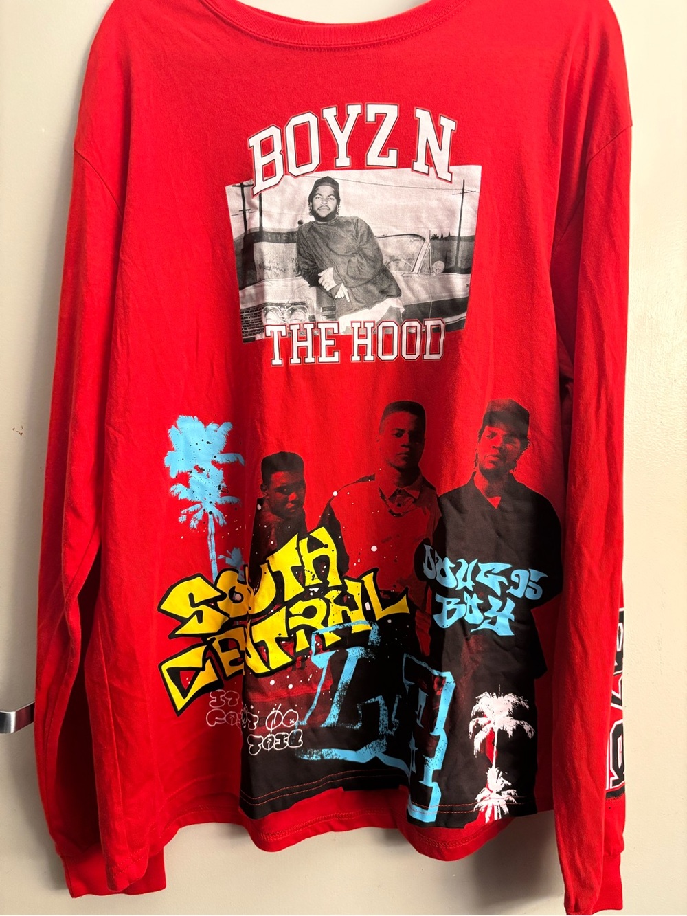 Boyz N The Hood Red Graphic Long-Sleeve Shirt